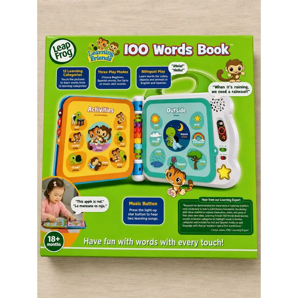 LeapFrog Scout & Violet 100 Words Book New Bilingual Interactive Learning Toy